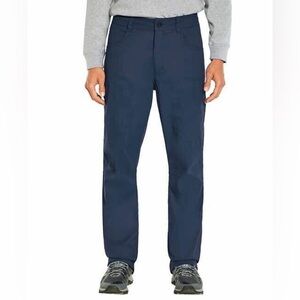 Orvis Mens Hiking Cargo Pants 36x30 Blue Fleece Lined Stretch Pocket Nylon Blend